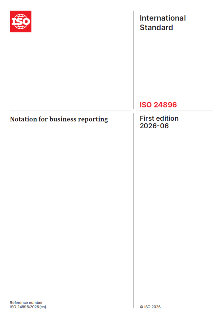 ISO 24896 Notation for business reporting (pdf or paper)